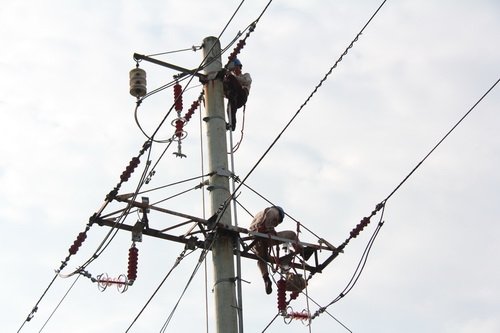 國網(wǎng)霞浦供電公司加裝線路避雷器，保障兩節(jié)期間電網(wǎng)可靠性