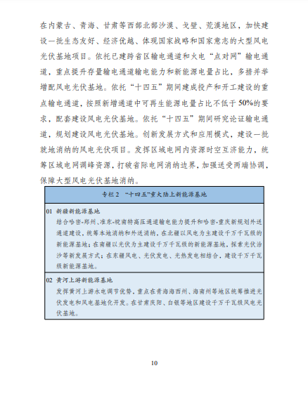 發(fā)改委、能源局等九部委聯(lián)合印發(fā)發(fā)布“十四五”可再生能源規(guī)劃！