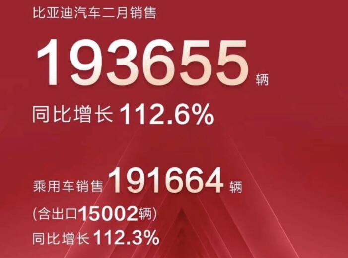 2月新能源車企成績(jī)單出爐，比亞迪一騎絕塵