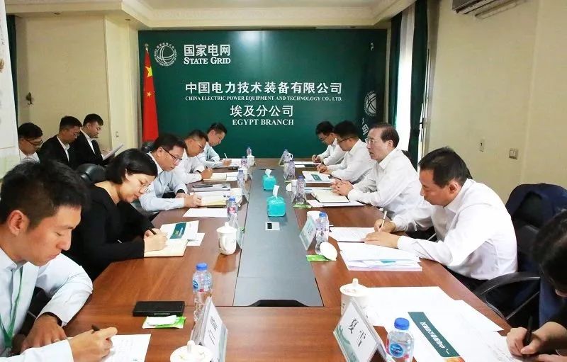 辛保安調(diào)研國(guó)網(wǎng)駐非辦、中電裝備埃及分公司