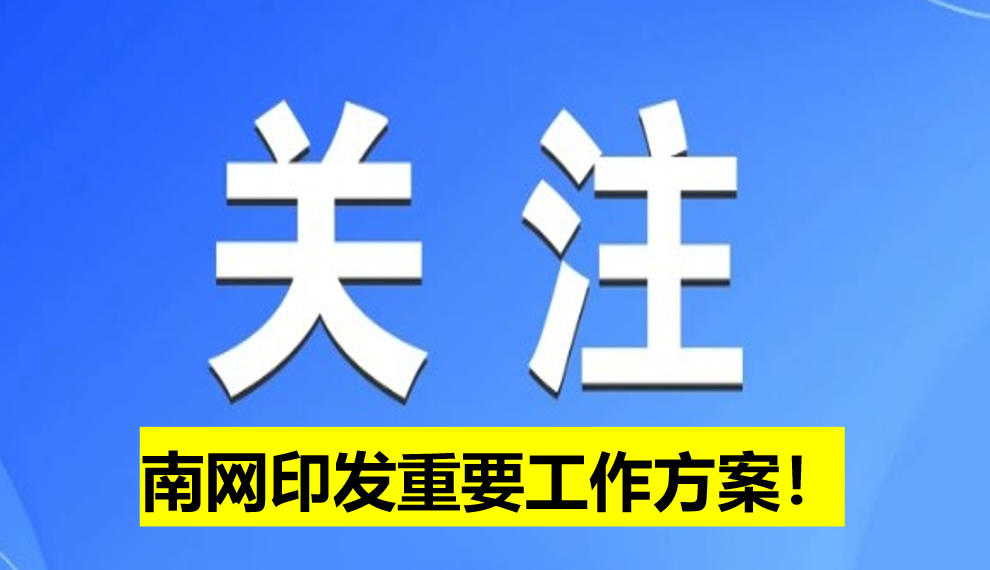 南網(wǎng)印發(fā)重要工作方案！